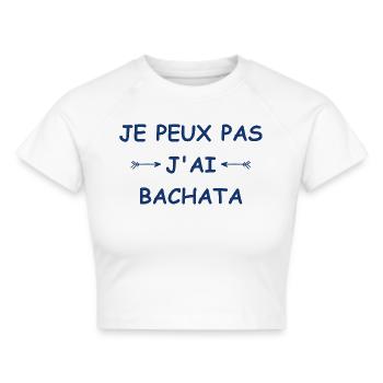 Je peux pas j'ai bachata - Crop top - blanc - Devant - Marisol (170cm)