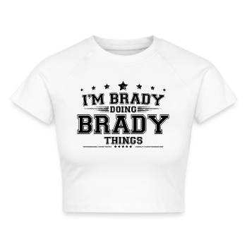 Je suis Brady en train de faire des choses Brady - Crop top - blanc - Devant - Marisol (170cm)