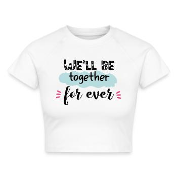 Message We'll be together for ever - Crop top - blanc - Devant - Marisol (170cm)