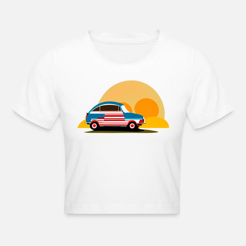 into the sunset - Cropped T-Shirt - white