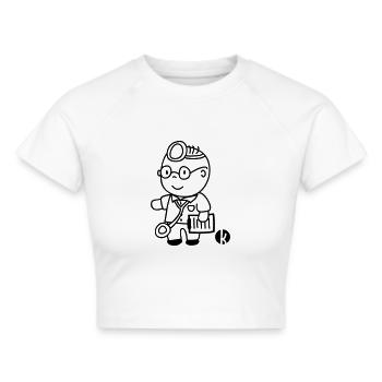 Arzt Doktor Dr. Hans - Frauen Cropped T-Shirt - Weiß - Vorne - Marisol (170cm)