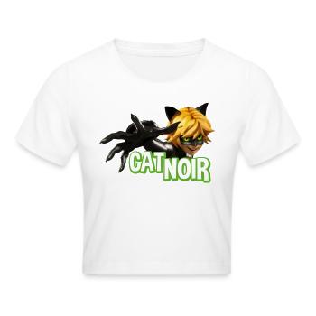 Miraculous Cat Noir Adrien - Frauen Cropped T-Shirt - Weiß - Vorne - Marisol (170cm)