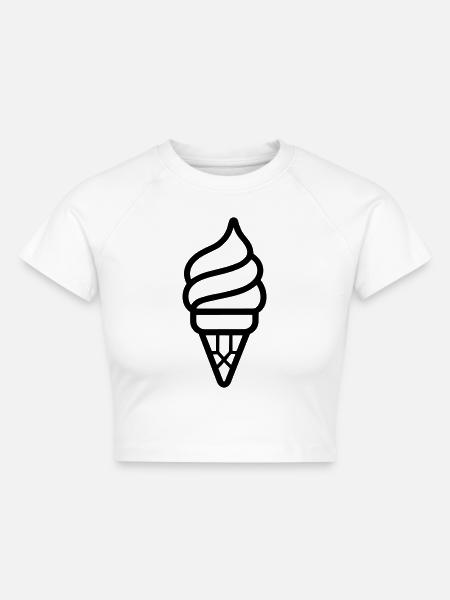 Eis - Cropped Frauen Organic T-Shirt - Weiß
