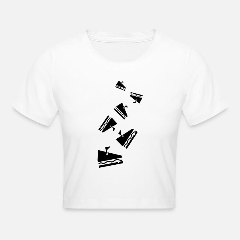 Käse Symbol Cheese - Cropped T-Shirt - white