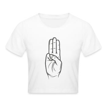 Tribute von Panem - Hunger Games - Frauen Cropped T-Shirt - Weiß - Vorne - Marisol (170cm)