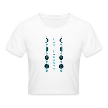 Mondphasen - Frauen Cropped T-Shirt - Weiß - Vorne - Marisol (170cm)