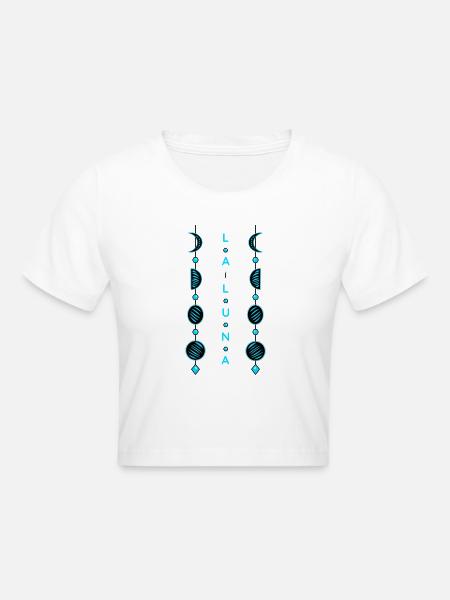 Moon phases - Cropped T-Shirt - white