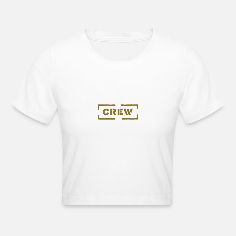 crew, staff, vip - Crop top - blanc