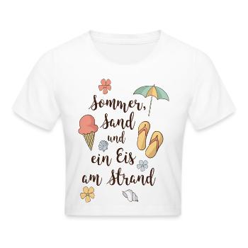 Strand - Frauen Cropped T-Shirt - Weiß - Vorne - Marisol (170cm)
