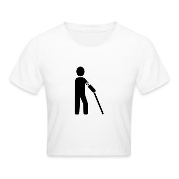 Blind - Cropped T-Shirt - white - Front - Marisol (170cm)