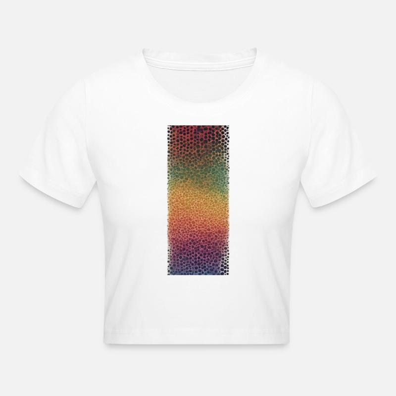 Graphiques en braille - Crop top - blanc
