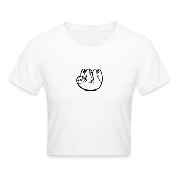Faultier - Frauen Cropped T-Shirt - Weiß - Vorne - Marisol (170cm)