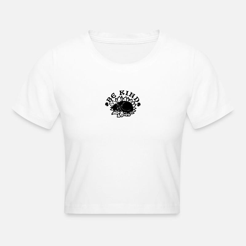 BE KIND - Cropped T-Shirt - white