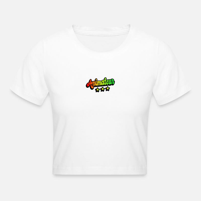 Animateur Rainbow Design - Crop top - blanc