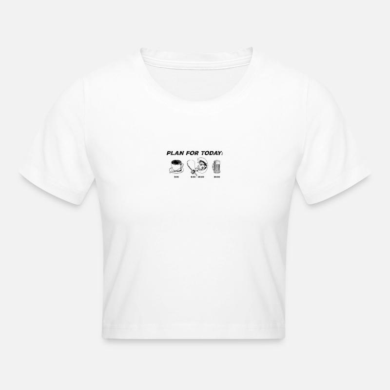 Silhouette de chope de bière mousseuse - Crop top - blanc