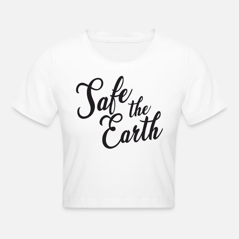 Save the Earth - Cropped T-Shirt - white