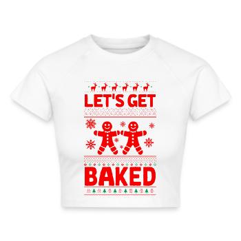 Lebkuchenmann - Frauen Cropped T-Shirt - Weiß - Vorne - Marisol (170cm)