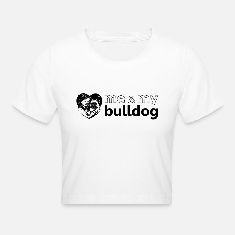 moi et mon bouledogue - Crop top - blanc