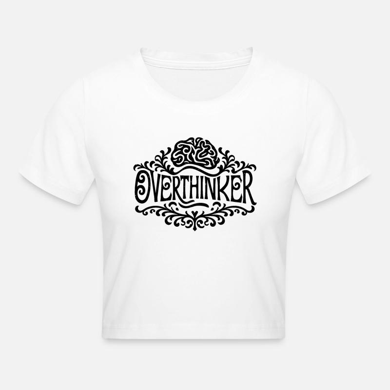 Overthinker overthinking - Crop top - blanc