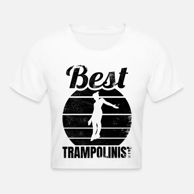 Meilleur cavalier de trampoline - Crop top - blanc