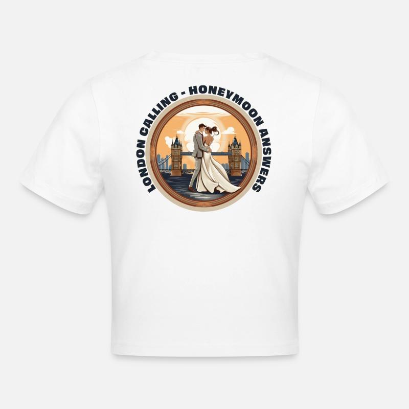 Appel à Londres, réponses de lune de miel. - Crop top - blanc