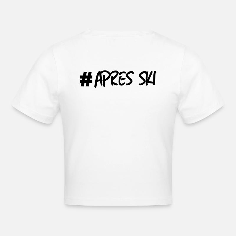 Ski, ski, ski, après-ski, freeski, hiver - Crop top - blanc
