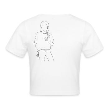 Keep cool - Frauen Cropped T-Shirt - Weiß - Hinten - Marisol (170cm)