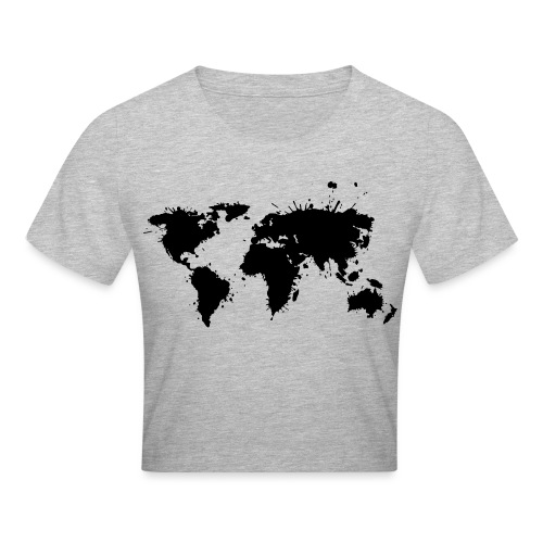 Weltkarte Splash - Crop T-Shirt