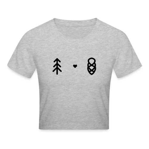 Schwarzwaldliebe minimalistisch schwarz - Crop T-Shirt