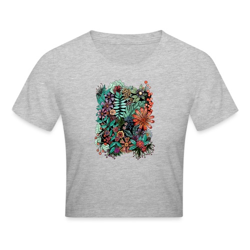 Blüten und Blätter - Cropped T-Shirt