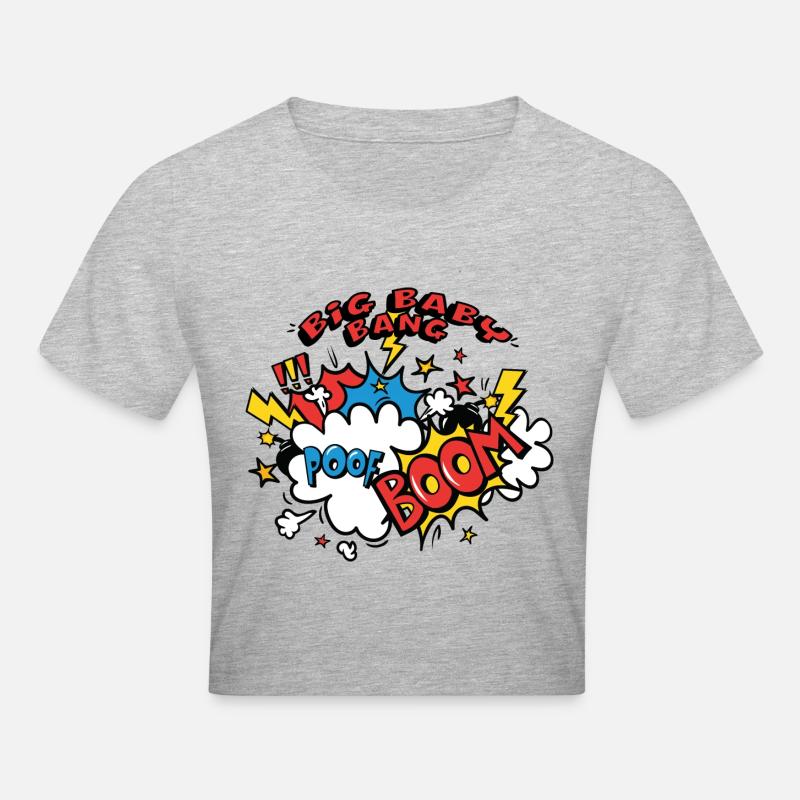 Baby Boom - Explosion - Naissance - Crop top - gris chiné