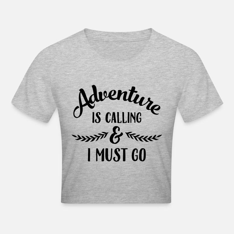 Adventure Is Calling - Crop top - gris chiné