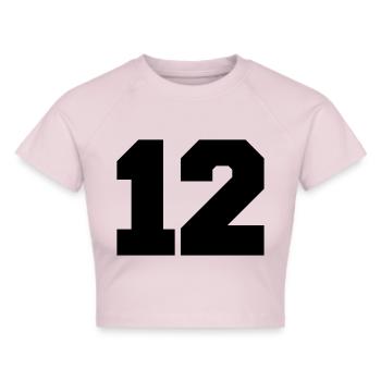 12 - Frauen Cropped T-Shirt - Grau meliert - Vorne - Liana (172cm)