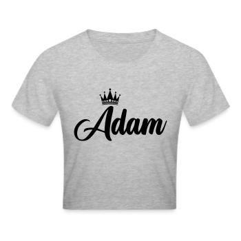 Adam - Cropped T-Shirt - heather grey - Front - Liana (172cm)