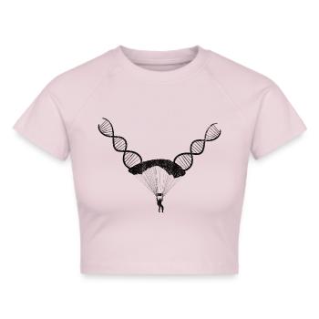 Paragleiter Fallschirmspringen Paragliding - Frauen Cropped T-Shirt - Grau meliert - Vorne - Liana (172cm)