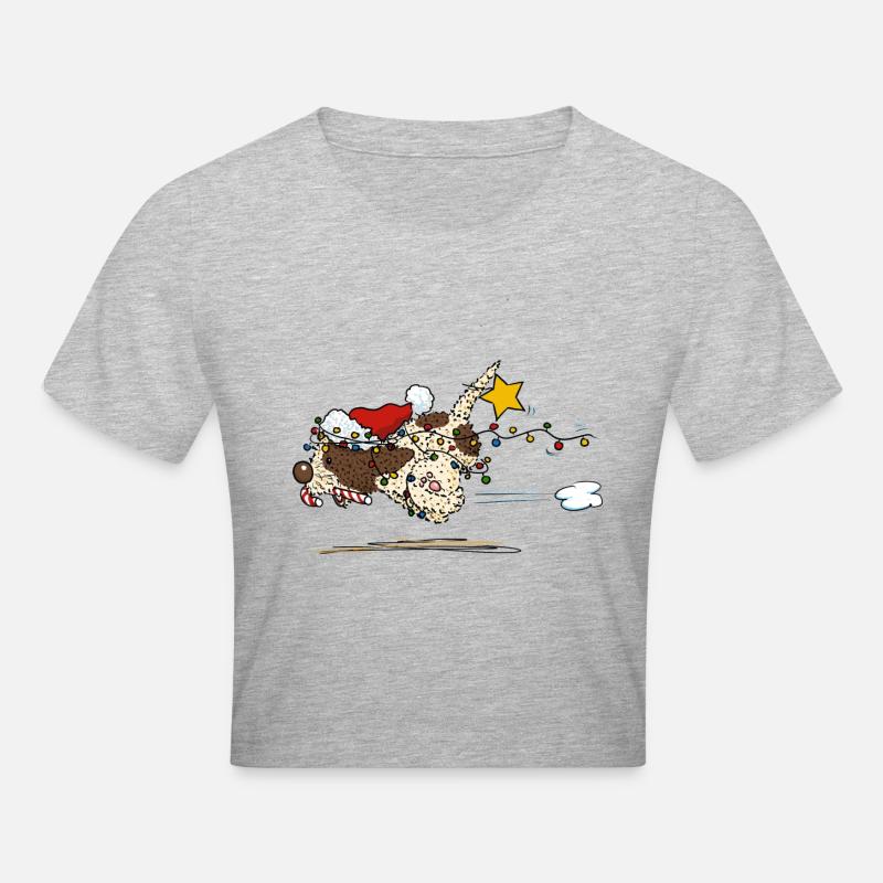 String Lights2 1 - Cropped T-Shirt - heather grey