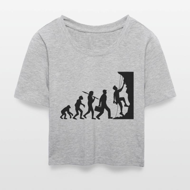 evolution evolution born steep wall climbs Cropped T-Shirt