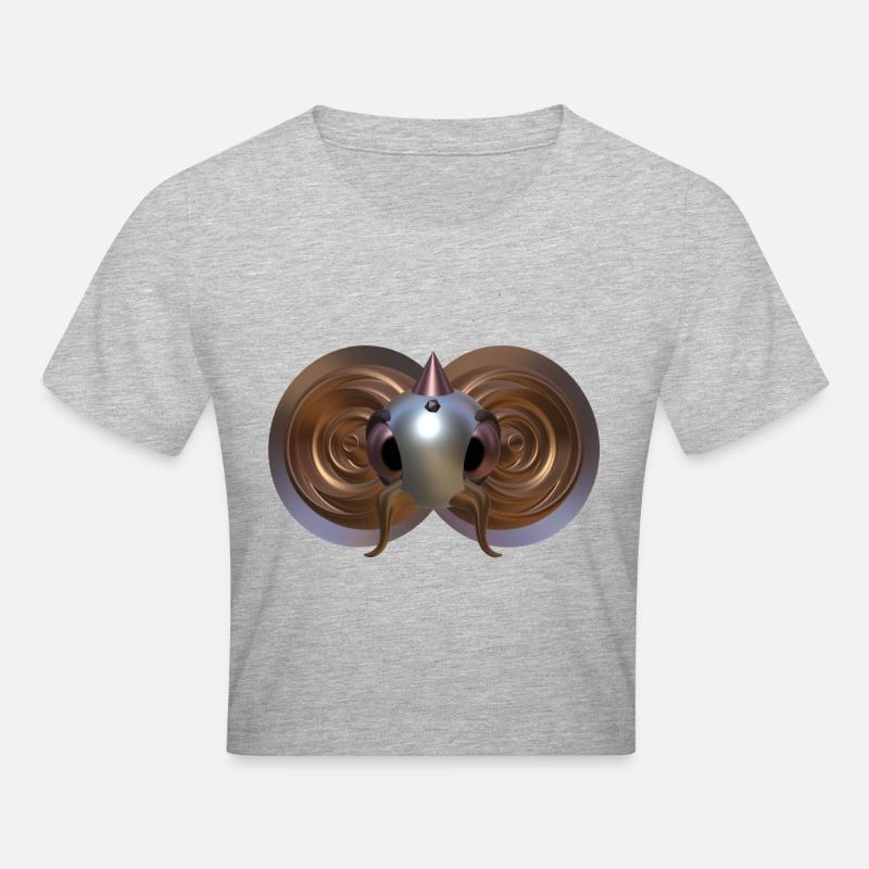 Robot extraterrestre - Crop top - gris chiné