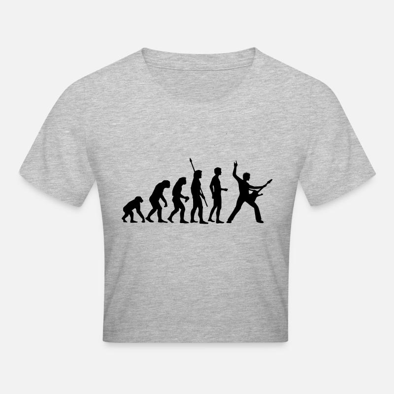 evolution_rocks_b_1c - Crop top - gris chiné