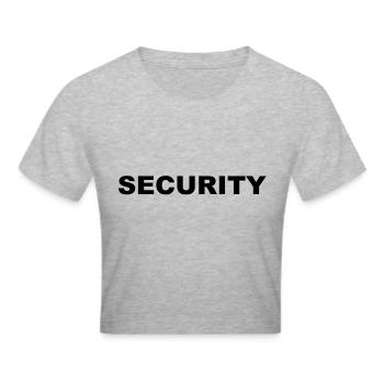 SÉCURITÉ - PERSONNEL - SECURITE - Relax - - Crop top - gris chiné - Devant - Liana (172cm)