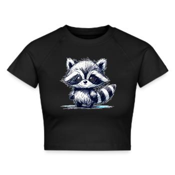 Raton laveur - Crop top - noir - Devant - Marisol (170cm)