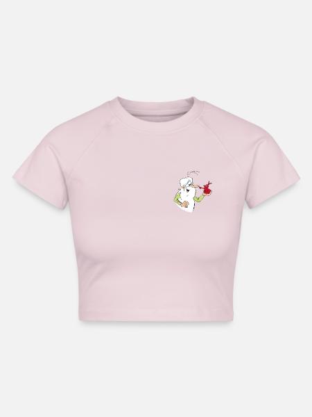 Hello Maestro with Blood Cell Globe - Cropped T-Shirt - heather grey