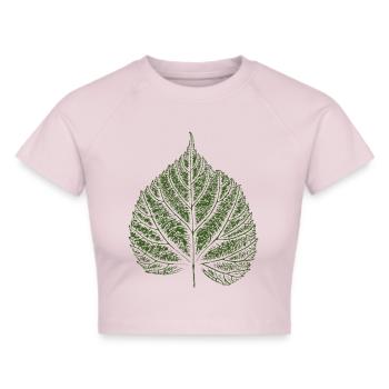 Feuille de tilleul / Feuille de tilleul - Crop top - gris chiné - Devant - Liana (172cm)