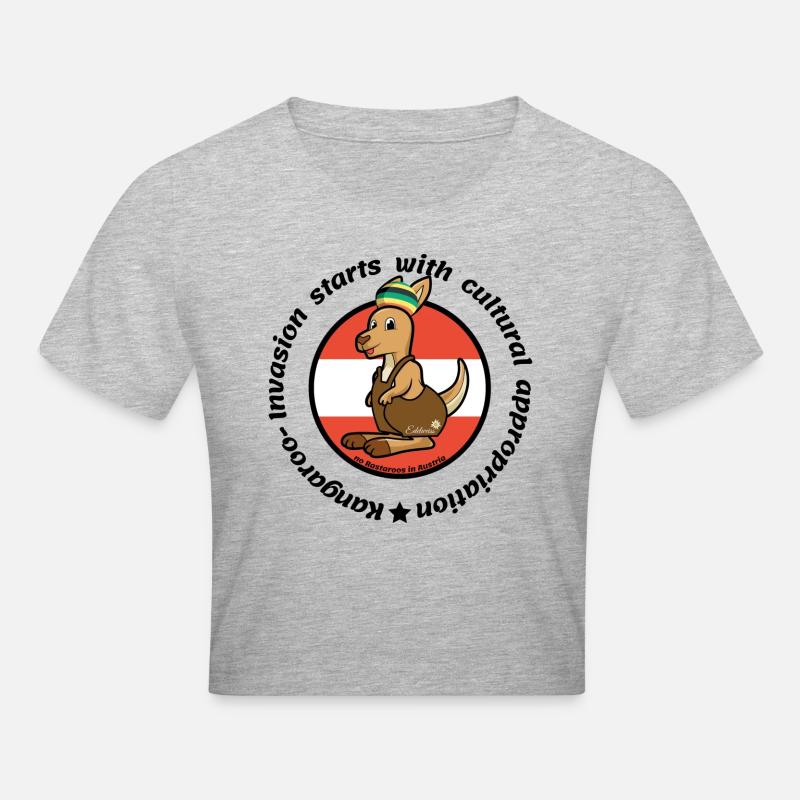 Rastaroo - Cropped T-Shirt - heather grey