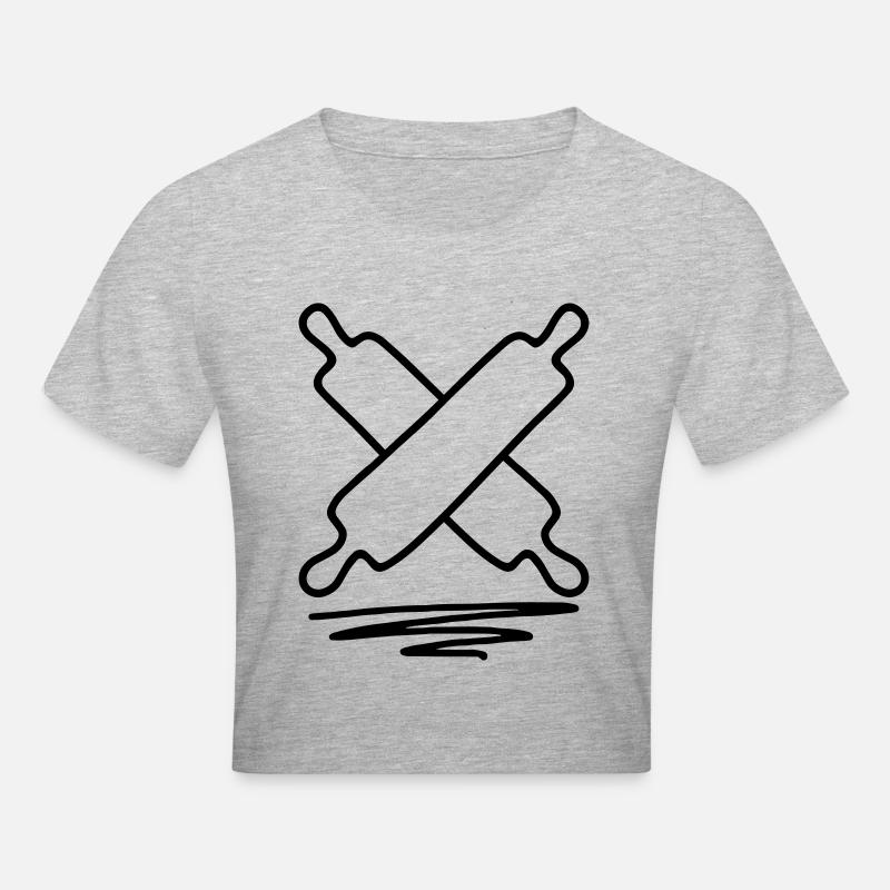 Rouleau de pâte - Crop top - gris chiné