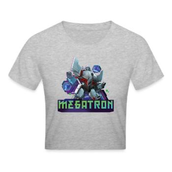 Transformers Earth Spark Decepticons Megatron - Frauen Cropped T-Shirt - Grau meliert - Vorne - Liana (172cm)