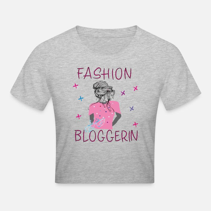 Fille,Blogueuse, Mode - Crop top - gris chiné