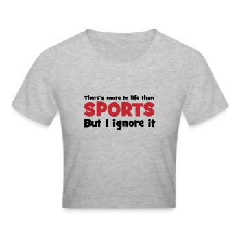 sport - Croppad T-shirt - gråmelerad - Fram - Liana (172cm)