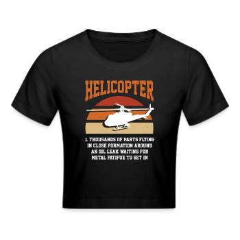 Cadeau de pilote d’hélicoptère - Crop top - noir - Devant - Marisol (170cm)