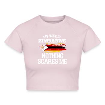Zimbabwe - Cropped T-Shirt - heather grey - Front - Liana (172cm)